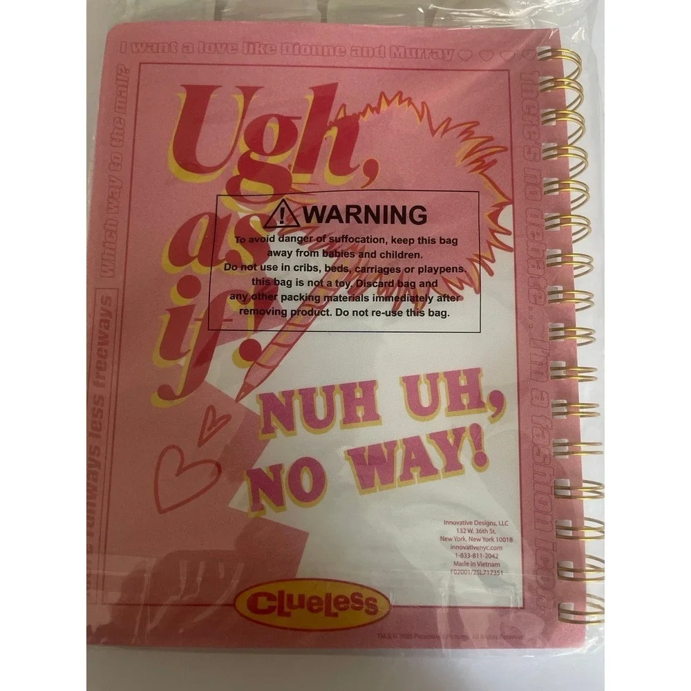 This Clueless 30th Anniversary journal +‎ sticker set